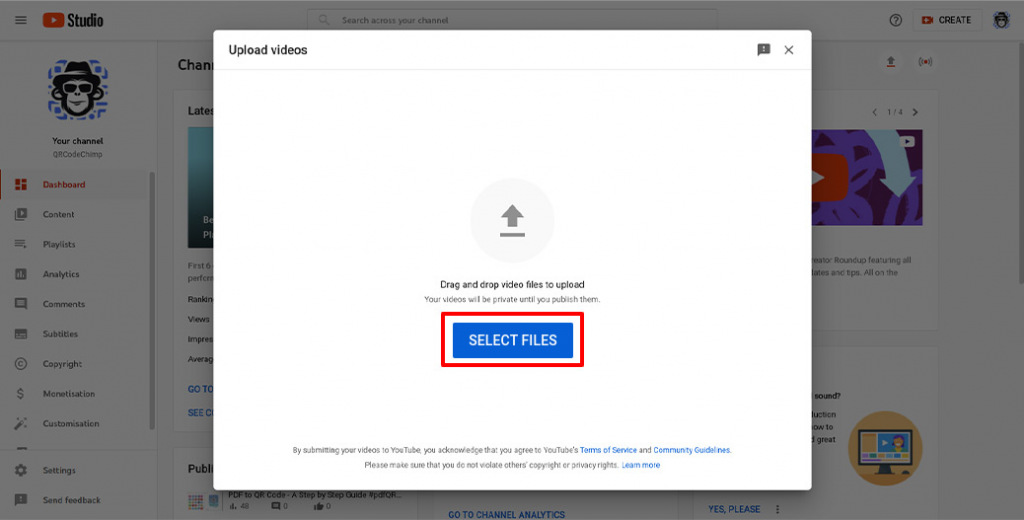 Publishing a YouTube video